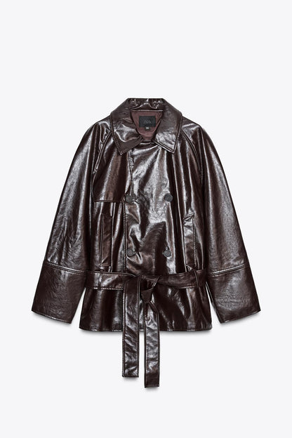 LONG SLEEVE LEATHER JACKET