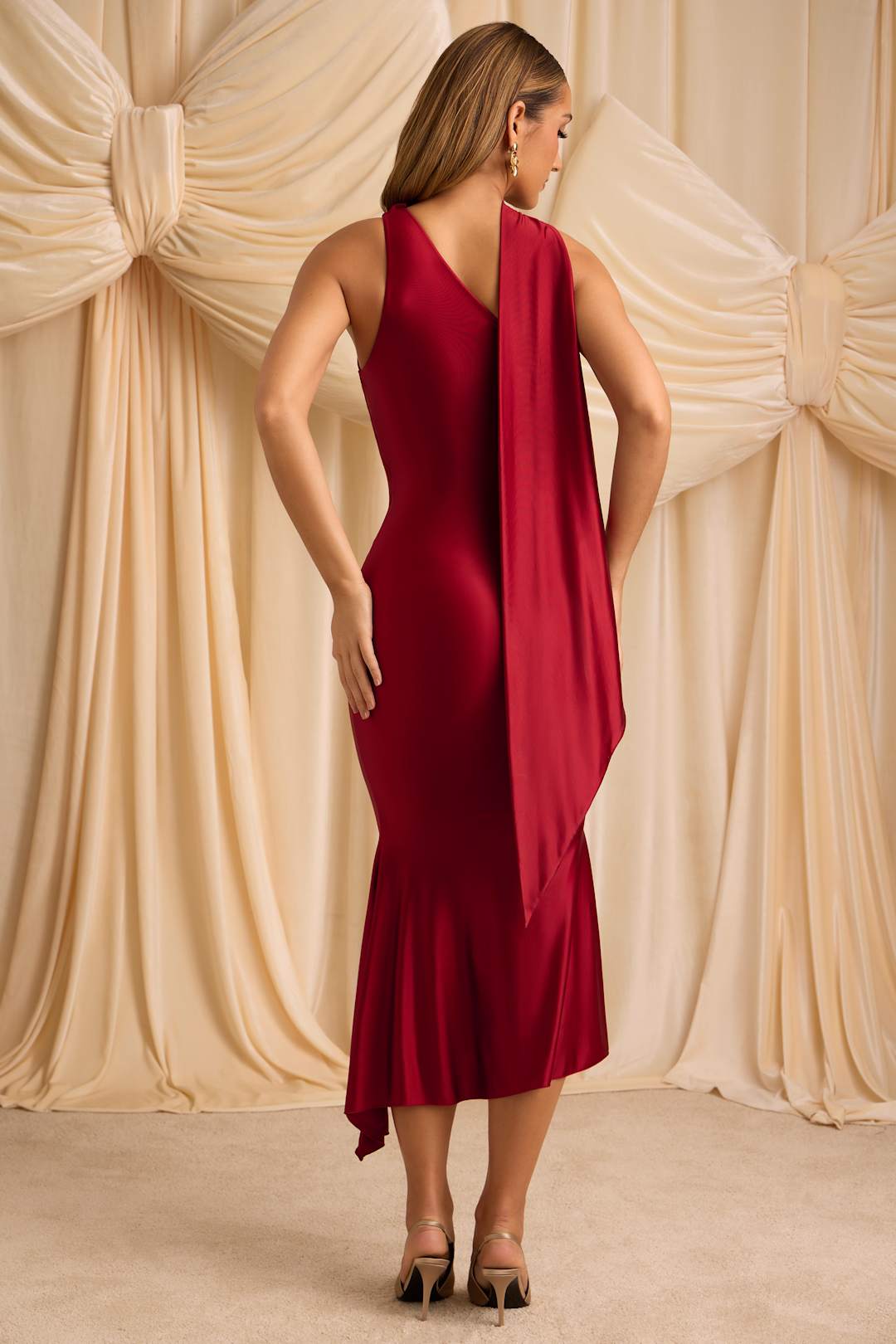 The Ruby Satin Gown