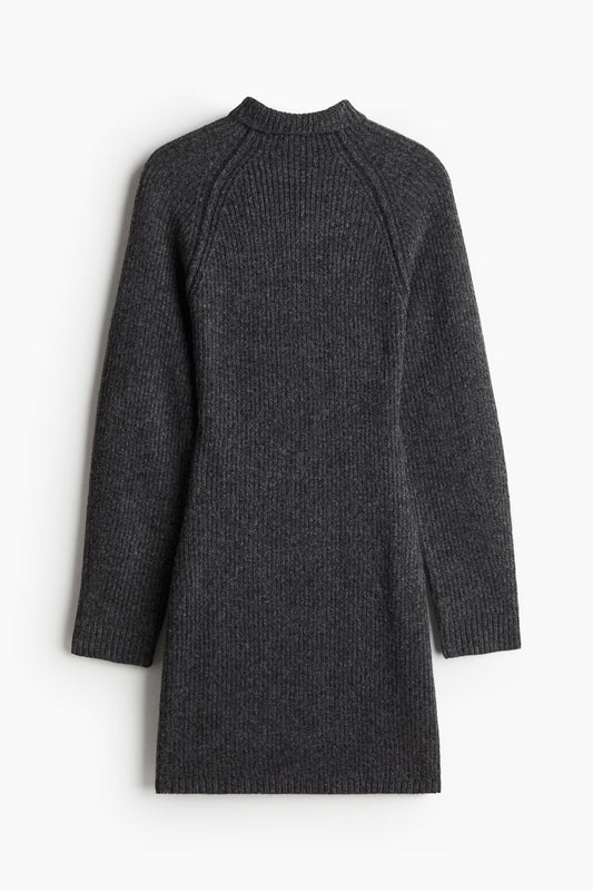 RIBBED KNIT SLIM DRESS