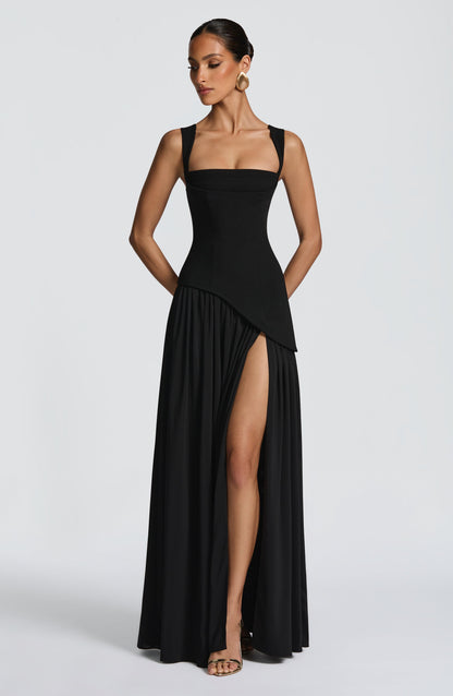 DEEP OLIVE MAXI DRESS GOWN